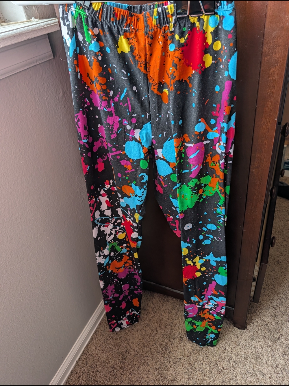 Kids Color Splash Jogger Bottoms - Black Multicolor